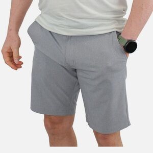 Travis Mathew Light Gray Flat Front Shorts size 35 9 inch inseam